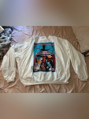 French Vintage Artsy 90s Cirque Du Soleil Cotton Poplin Top